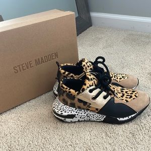Steve Madden Animal Print Cliff Sneakers